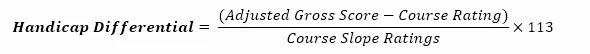 Step 3: Inserting the Values in the Accurate Formula to Find Handicap Differential